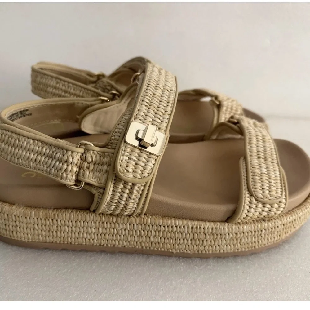 Madden NYC Beige Braided Espadrille Platform Sandal - Picture 6 of 11